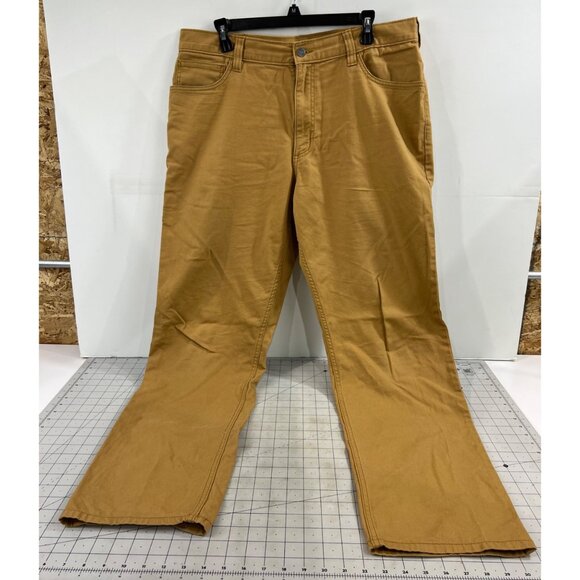 Carhartt Mens Relaxed Fit Duck Work Pants 36x34 Brown Durable Cotton BN2517-M - Picture 6 of 8